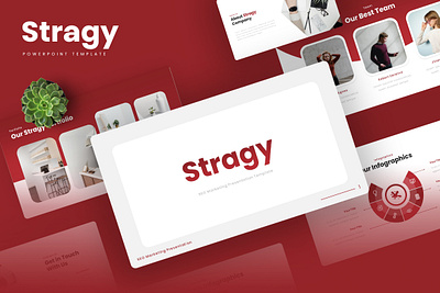 Stragy PowerPoint Template business gsl key marketing modern powerpoint ppt pptx presentation template red seo stragy ui website white