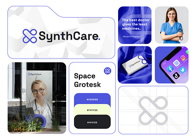 SynthCare - Telemedicine Branding Project 2024 agency bestbranding2023 branding color dashboard design graphic design health healthcare logo marketing minimal minimalism onlinedoctor telehealth telemedicine ui virtualcare wellness