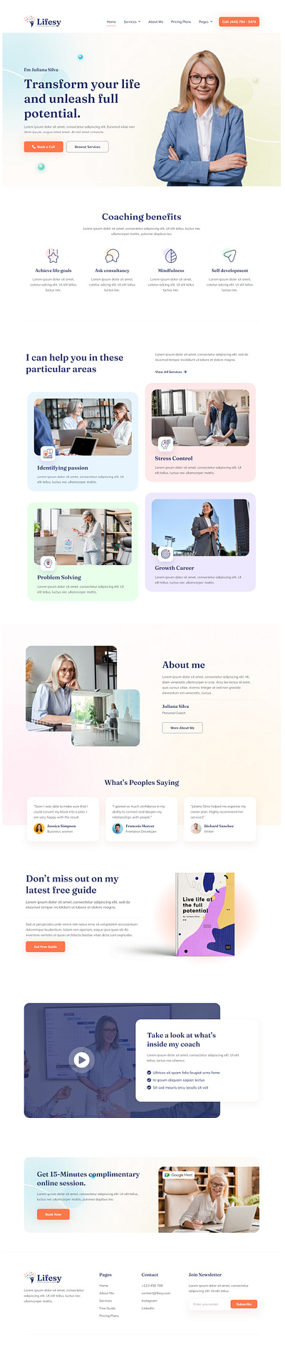 Life Coaching Website1 branding design graphic design ui ux website wordpress