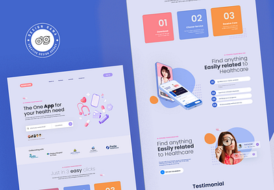 Revolutionizing Healthcare: Cutting-Edge 2D & 3D WebApp Design 2024 2d 3d abstract application branding design herobanner homepage illustration landingpage web design webapp