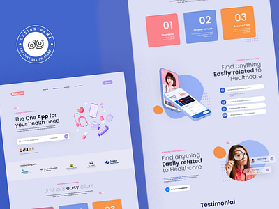 Revolutionizing Healthcare: Cutting-Edge 2D & 3D WebApp Design 2024 2d 3d abstract application branding design herobanner homepage illustration landingpage web design webapp