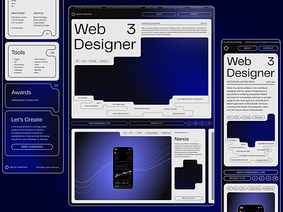 WEB3 Designer Portfolio animation blockchain creative cyber portfolio ui ux web3