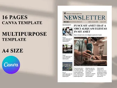 Multipurpose Newsletter Template graphic design newsletter template