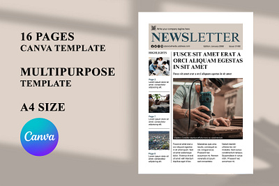 Multipurpose Newsletter Template graphic design newsletter template