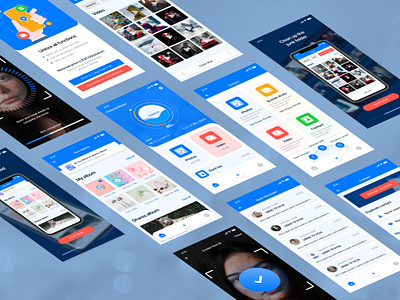 Clean Master - Light version app design blue color cards clean creative design easy to use light mode uiux user