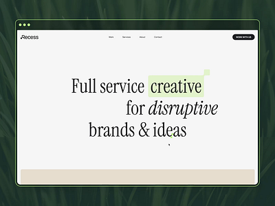 Recess Agency - Website Launch animation branding identity interaction logo scroll ui ux web webflow