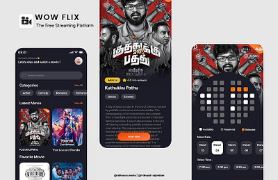 WOW Flix Streaming Platform app branding ui