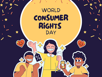 Yellow Illustration World Consumer Right Day artisolvo rithts day world consumer