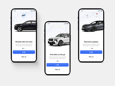 Oboarding - Car hailing app concept design figma figmadesign ui