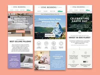 Newsletter Design for Fine Bedding brand branding design digital digital art email template graphic design identity branding marketing minimal modern newsletter newsletter design template ui ui design ui ux ui ux design ux ux design