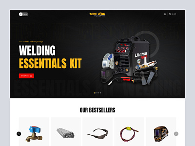 Tool King - Equipment Website clean equipment graphic design hardware interface layout one page product service space tool equipment tool website ui ui design ux visual web design website welding