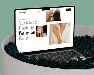 Jewelry - Landing Page Design animation beauty branding e commerce fashion jewelry jewelry landing page jewelry website landing page market motion graphics necklace online shop product ui website