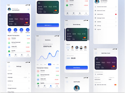 SnapFin - A Sleek and Intuitive Banking Mobile App 3d animation branding graphic design mobile app motion graphics ui ux design