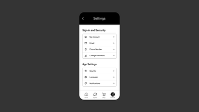 Daily UI #007 - Settings app dailyui mobile setting ui ux