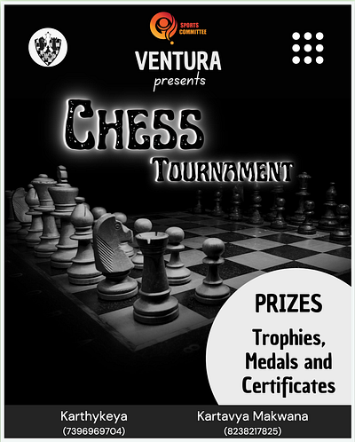 Chess Tournament Poster adobe illustrator chess design graphic design poster tournament