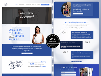 Wix Website Design for Coach coach theme life coach life coach theme portfolio theme portfolio ui professional design trainer portfolio web design website design wix website