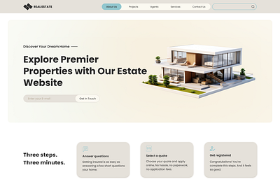 Real-estate Website UI/UX animation branding ui website