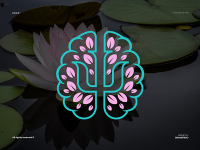 Modern Therapy Logo brain branding care feminine flower graphic design health logo lotus lotus flower lotus logo mature mental modern nature therapy therapy logo