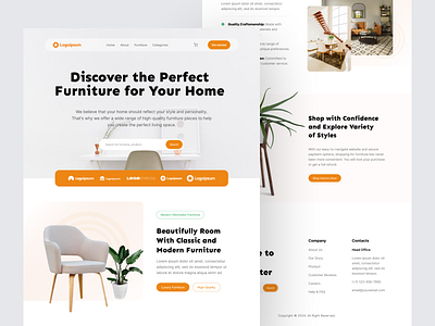 E-Commerce Furniture Landing Page design e commerce furniture landing page ui website