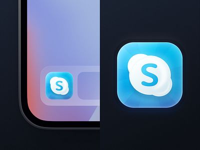 Day 01 - Skype 🍬 app icon application drawing figma icon illustration mockup product skype visual visual design