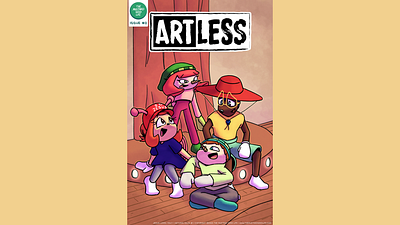 ARTLESS Issue #2 – an original comic series | Comic Cover artless cal cal mustardseed cartoon character characters comic comic cover cover design digital hobey illustration issue jesus loves you!!! moxie moxie mustardseed original sue the mustard seed life