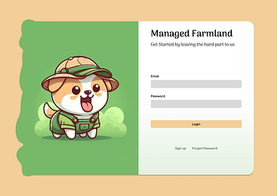 Managed Farmland - Login dialog app dailyui design dialog login signin signup typography ui