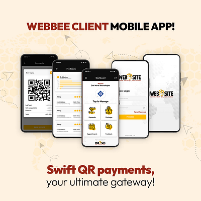 Elevate your business with the WEBBEE Client Mobile App! technology web development webbee app website design