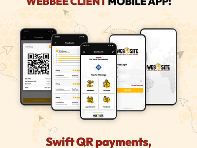 Elevate your business with the WEBBEE Client Mobile App! technology web development webbee app website design