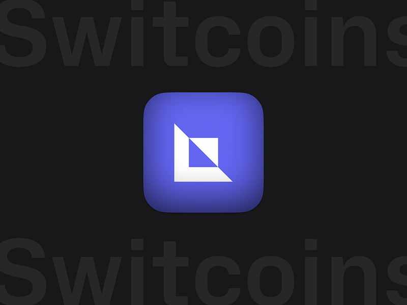 Switcoins App Logo app chart converter currency design digital exchange finance fintech funds icon logo minimal mobile money rate transfer ui uiux ux