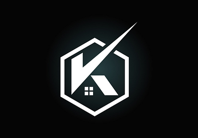 K home logo blue brand branding corporate design graphic home illustration k letter letter logo polygon shape symbol