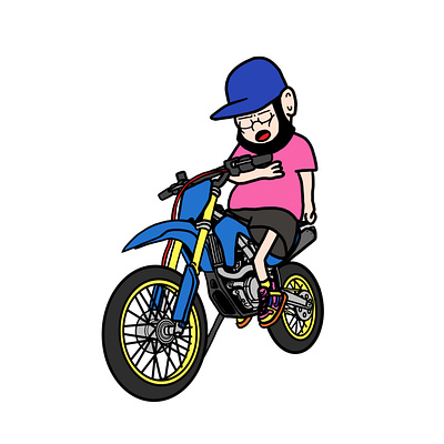 Turu. Supermoto Kidz. cartoon cute cartoon design dirt bike illustration motorcyle turu turu always