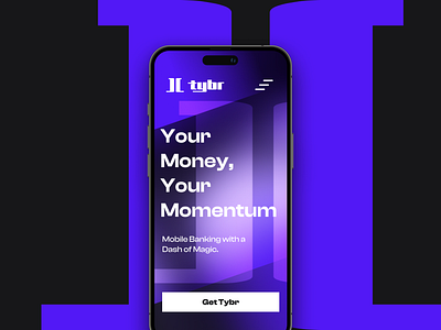 Tybr : Trust Meets Innovation app bank currency dark design digital finance fintech homepage logo minimal mobile money neobank transfer ui ui design uiux ux website