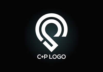 C P Location logo brand corporate cp letter design graphic illustration location logo shape