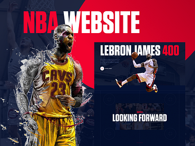 Lebron James - NBA Website animation basketball clean design interaction minimal motion design nba space sport typography ui ux web website