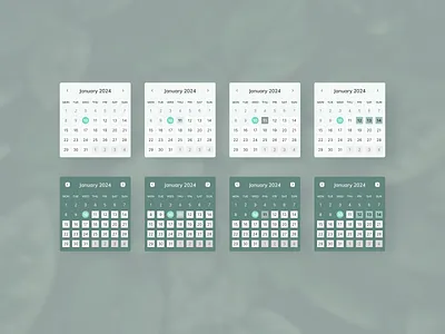 Calendar concept calendar design green webdesign