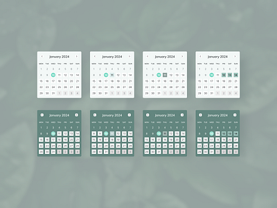 Calendar concept calendar design green webdesign