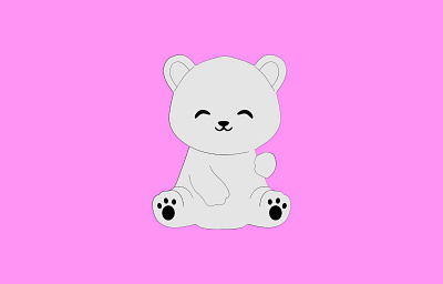 White Bear cartoon white