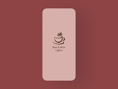 Black & White Caffeine - Coffee Shop App app branding design illustration logo typography ui vector