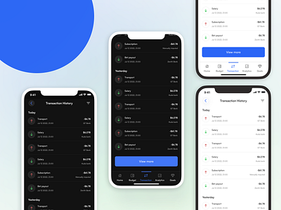 Transaction History design figma finance fintech transaction history ui