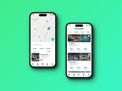 Parking App- Mobile app design app ui ux