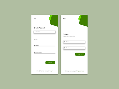 Sign Up / Login UI for Android phones by Tamimul Hoque (Apurbo) on Dribbble