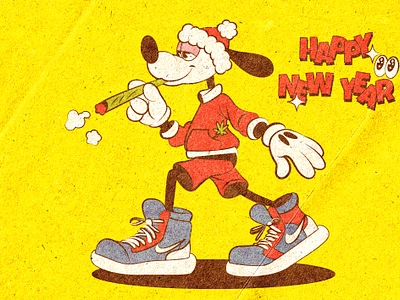 Christmas postcard 1930 1930s cartoon character christmas illustration newyear old cartoon old school postcard vintage