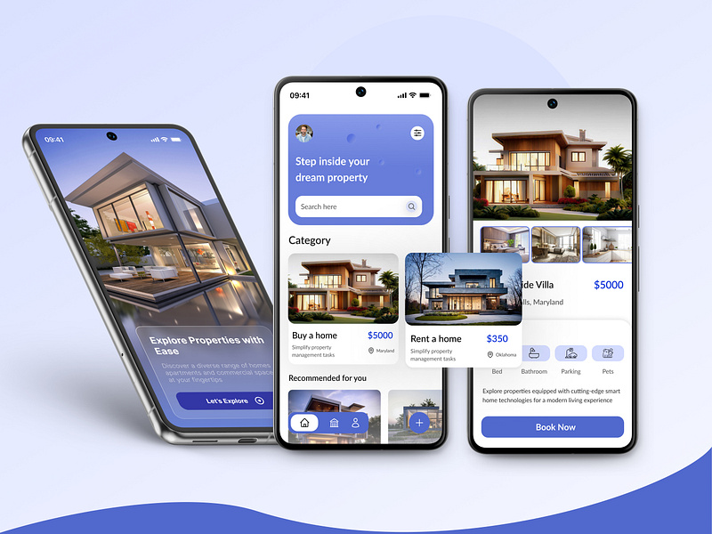 Real Estate Mobile App UI Design app appdesign branding businessapp designer designinspiration figma house hunting housesellapp realestate realestateapp realtor ui uitrends uiux userinterface userinterfacedesign uxinspiration