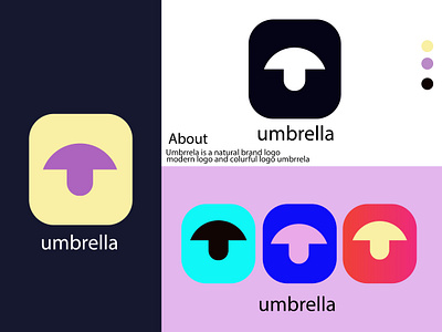 Umbrella logo design brand identity colurfull design corporate logo design branding design identity design illustration graphics design icon app logo logo brand logo app logo brand logo design identity logo mark logo modern design modern identity modern logo