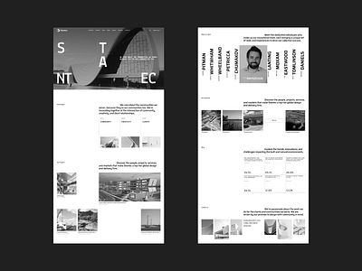 Stantec | Corporate website redesign blak and white corporate website figma graphic design user interface ux vector webdesign