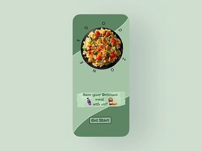 New Food App - Food Zone app branding design illustration logo typography ui vector