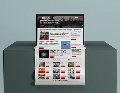 Newspaper landing page UI design news blog newspaper landing page newspaper website