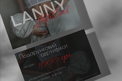 Lanny gift card design branding graphic design logo