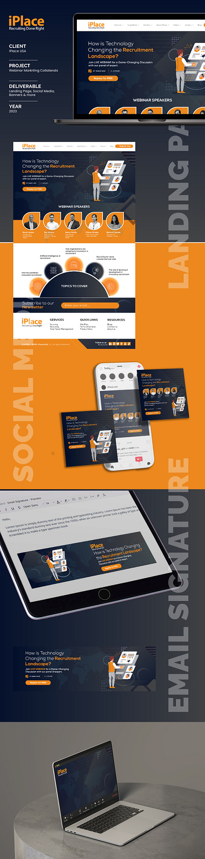 iPlace - Marketing Colletrals app branding graphic design illustration land motion graphics typography ui ux