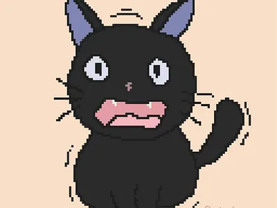 jiji pixel art illustration pixel art